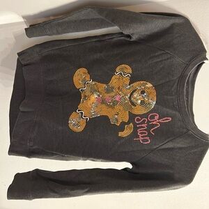 Adorablee gingerbread sweatshirt 
Girls 7/8 never worn without tags